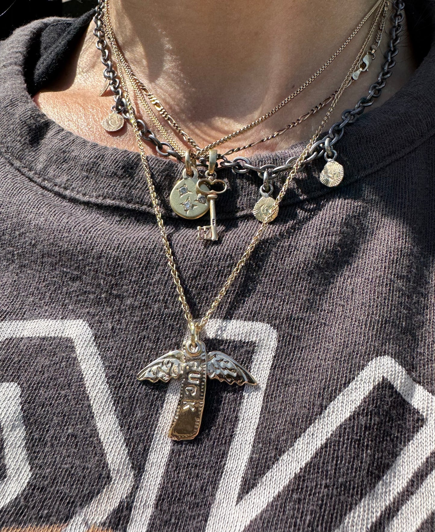 14k Gold Flying Fuck