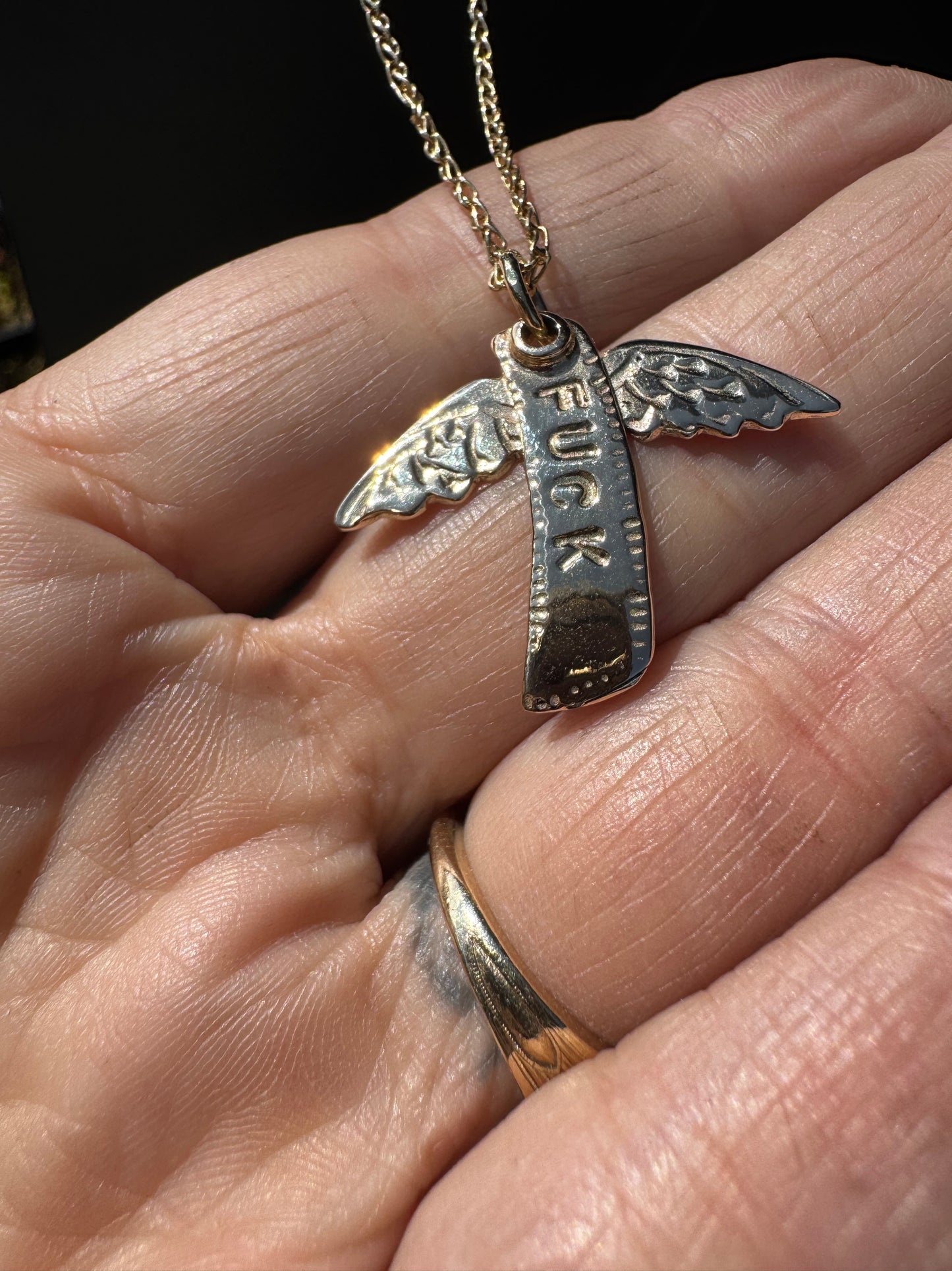 14k Gold Flying Fuck