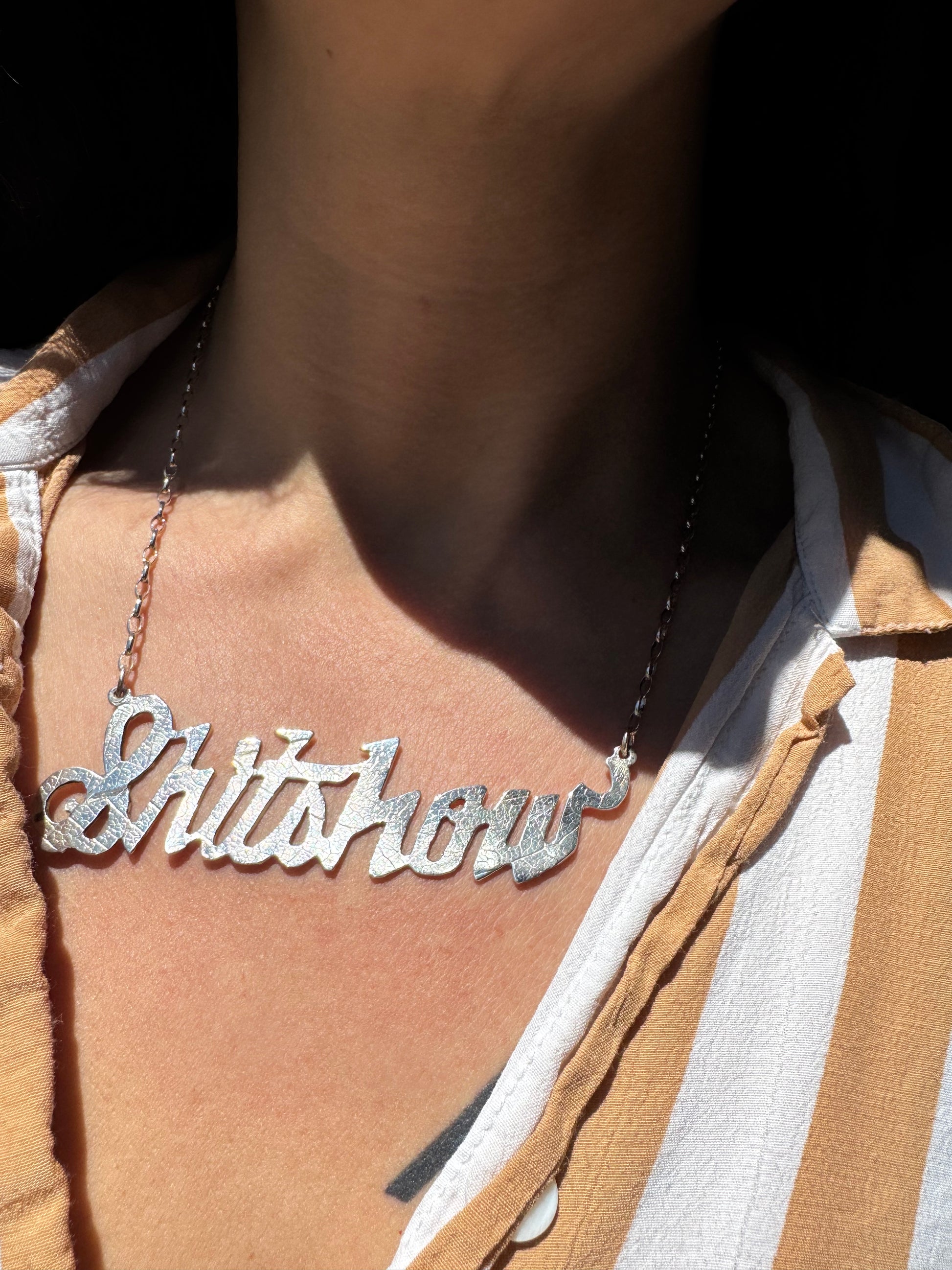 Textured Silver Shitshow - Tessa Rand Jewelry