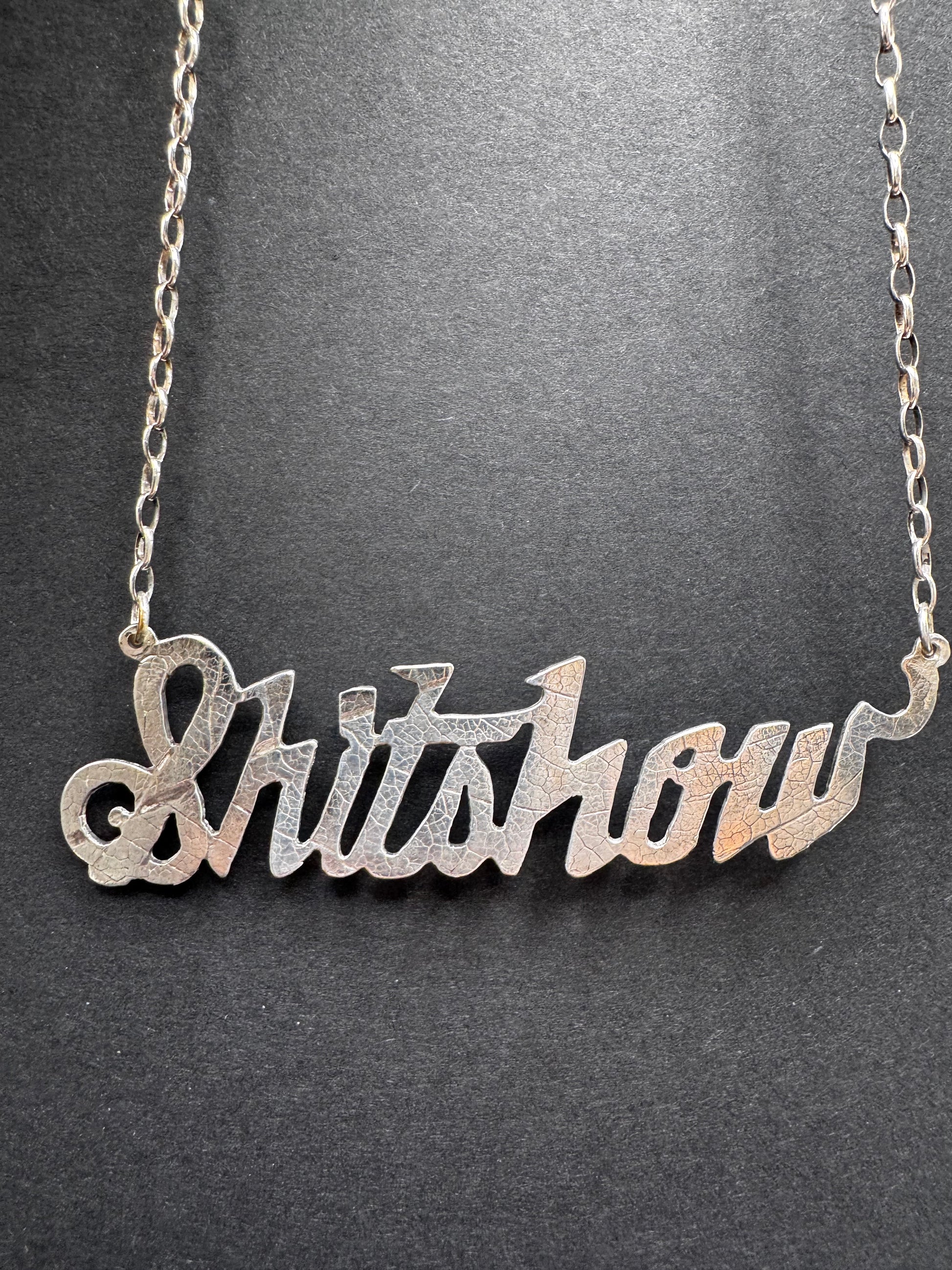 Textured Silver Shitshow - Tessa Rand Jewelry