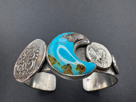 Ancient Coin Lunar Cycles Cuff