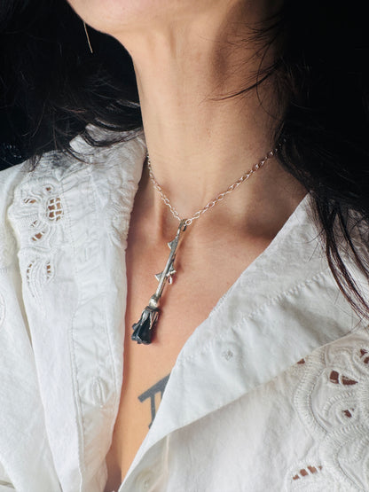 Black Tourmaline Rose