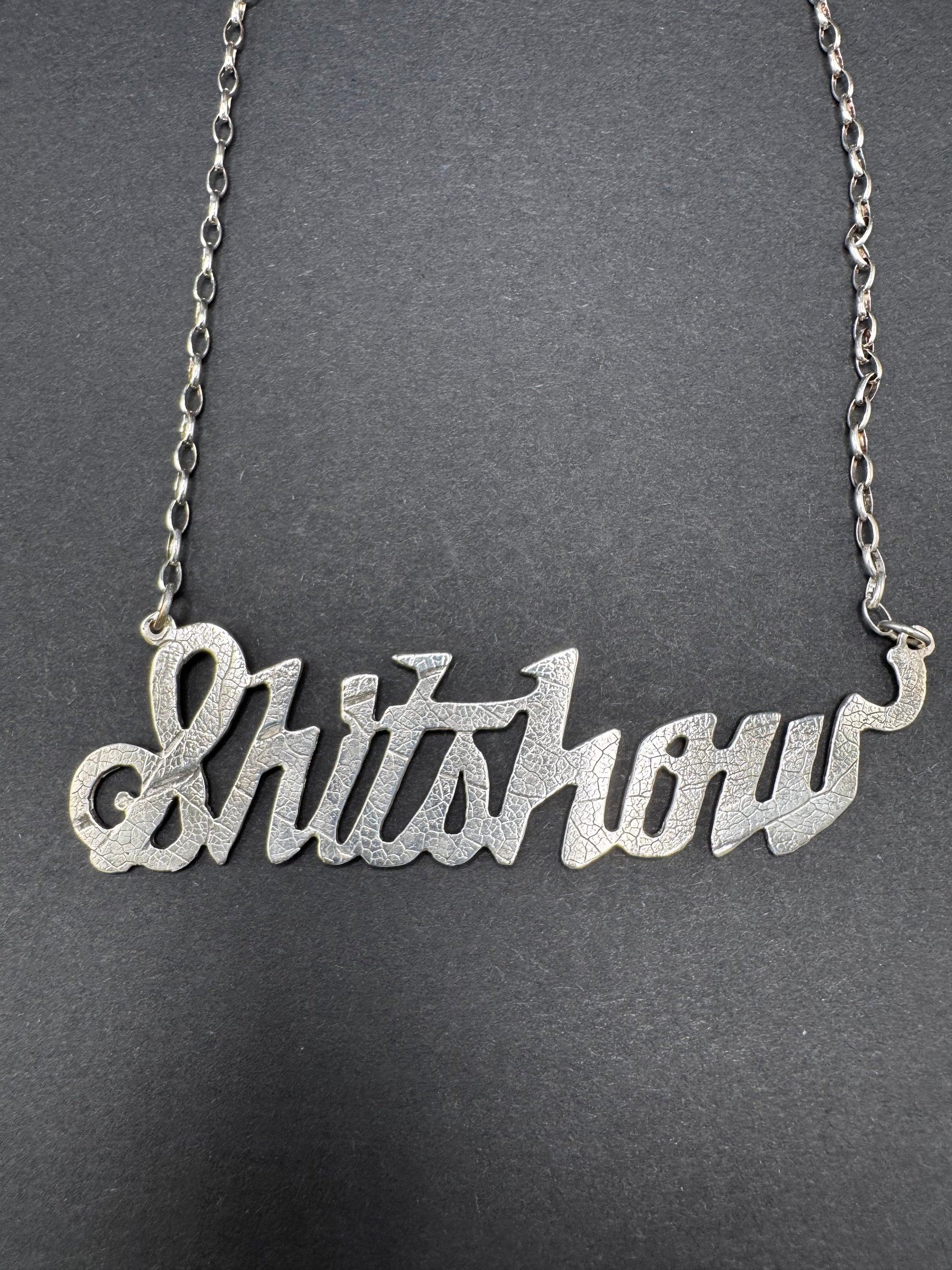 Textured Silver Shitshow - Tessa Rand Jewelry