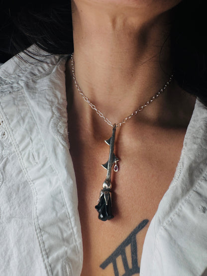 Black Tourmaline Rose