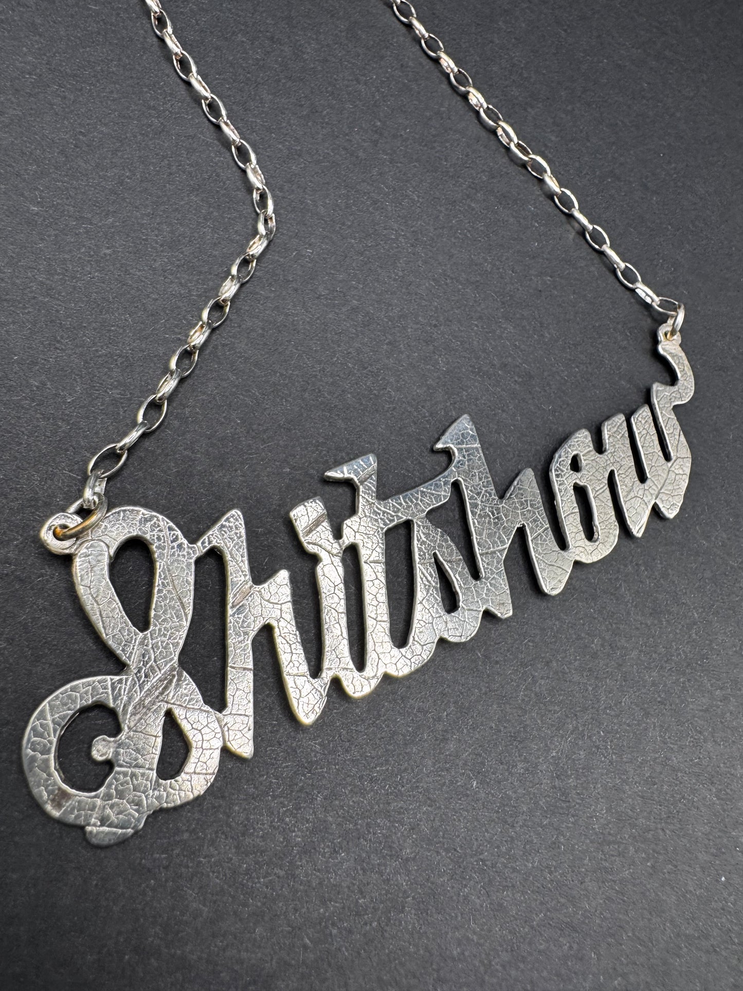 Textured Silver Shitshow - Tessa Rand Jewelry