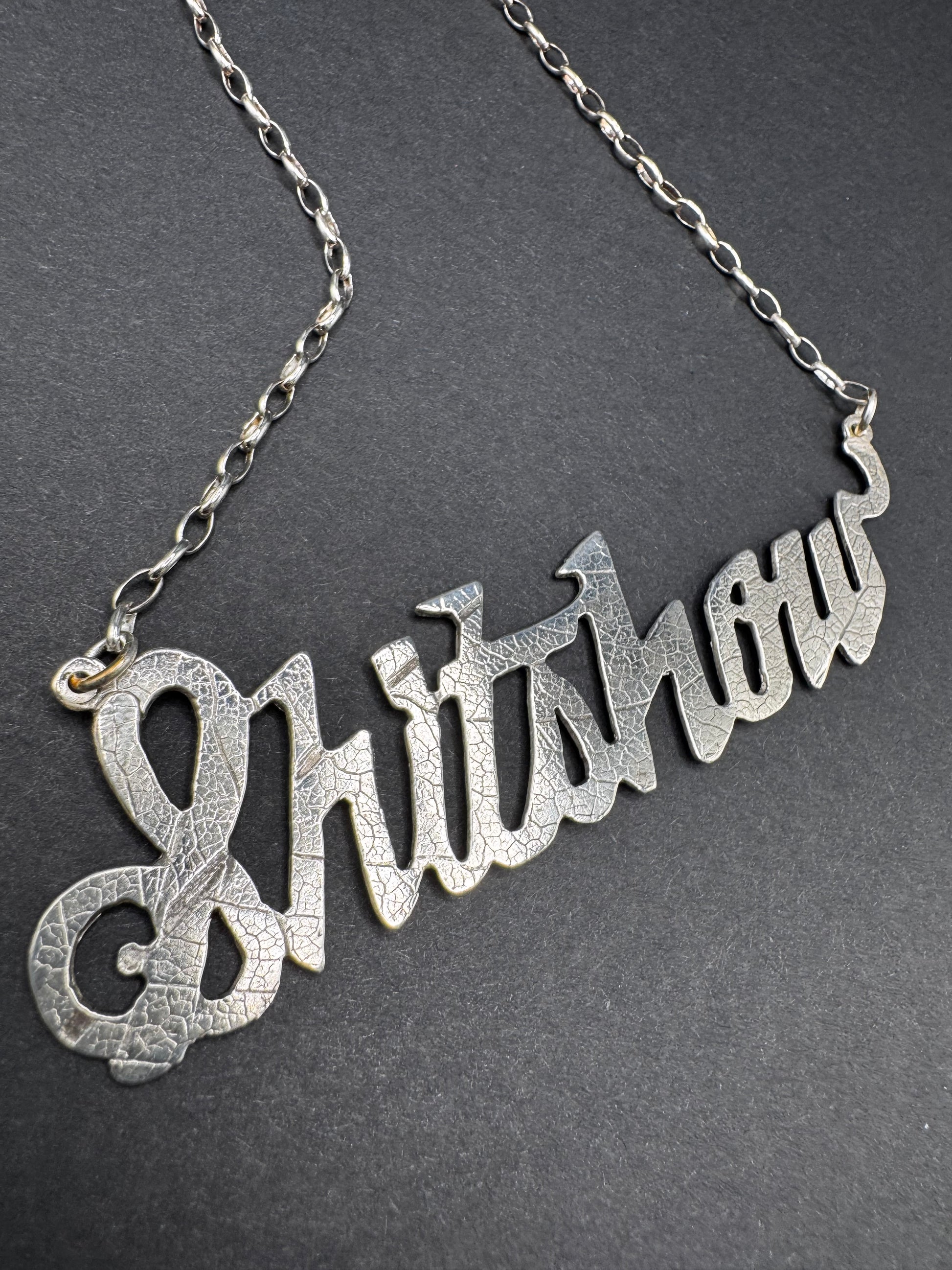 Textured Silver Shitshow - Tessa Rand Jewelry