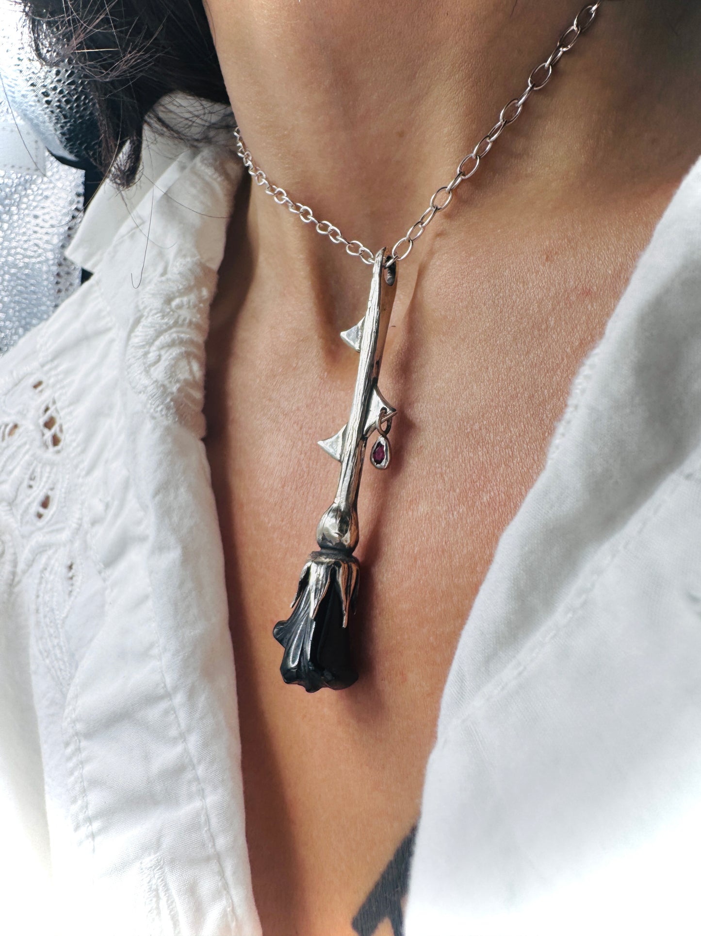 Black Tourmaline Rose