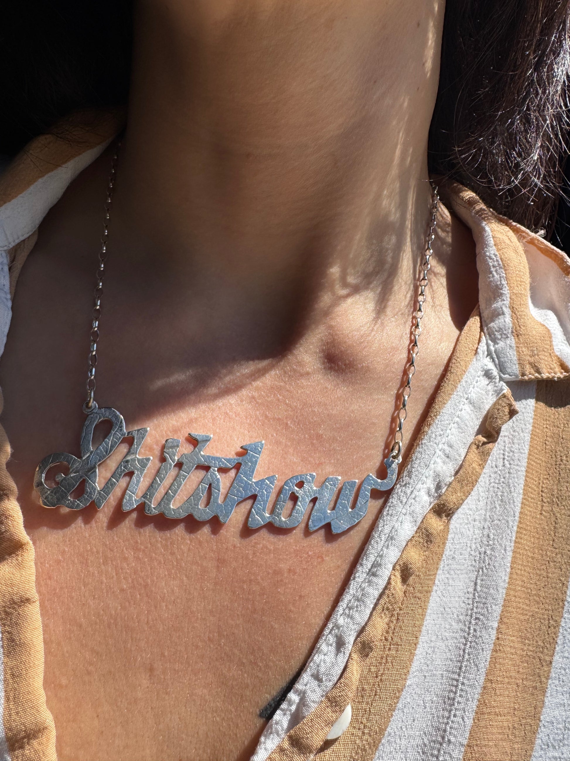 Textured Silver Shitshow - Tessa Rand Jewelry