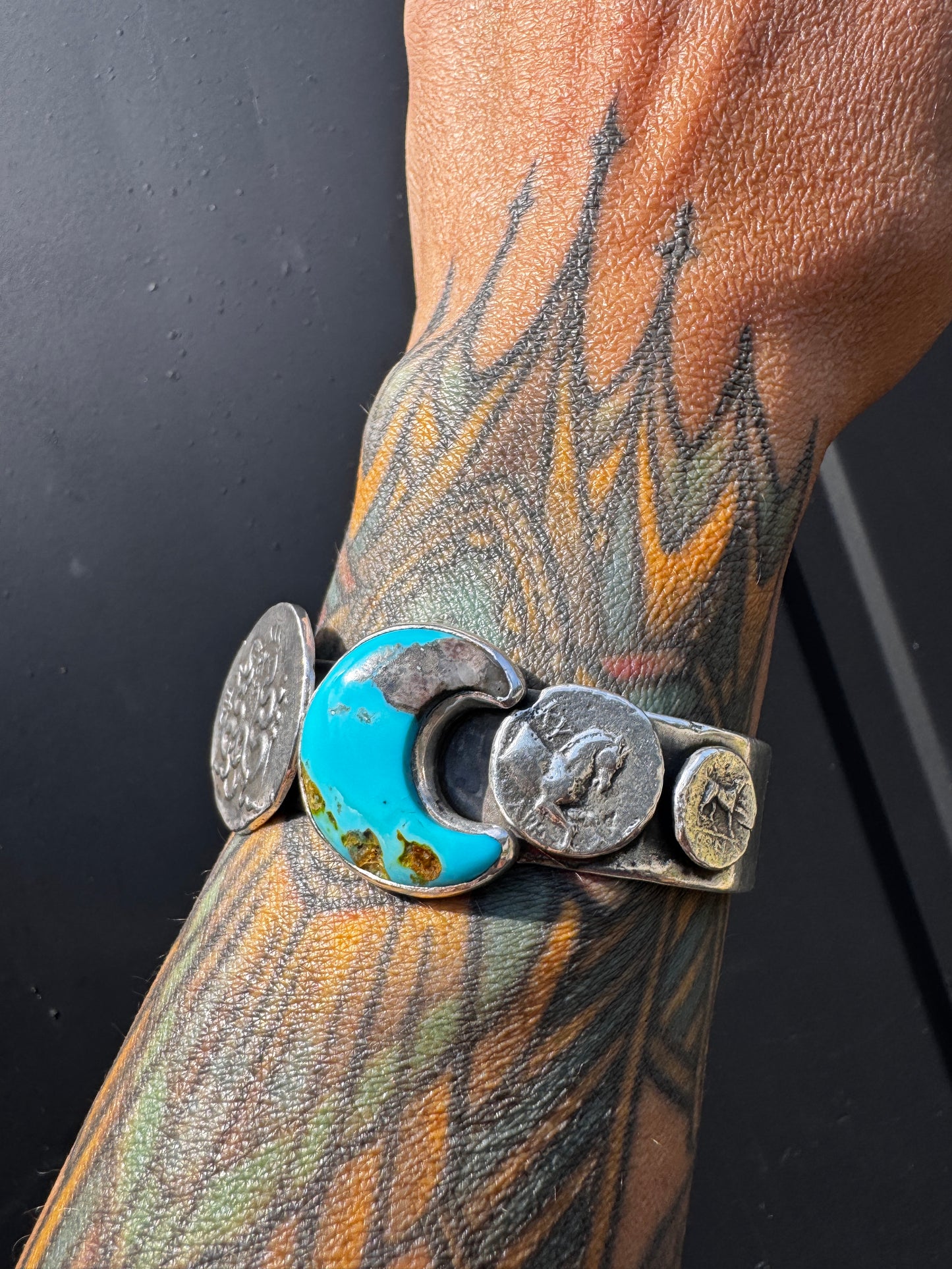 Ancient Coin Lunar Cycles Cuff